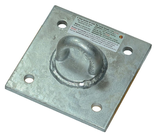 Super Anchor Safety CRA D-Plate Anchor 6x6 D-Plate with 1090 Loop top (1037G)