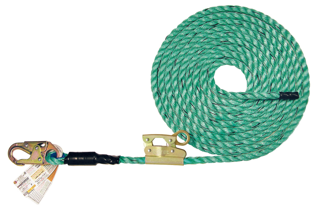 Super Anchor 50' Maxima Lifeline with Snaphook and Mechanical Rope Grab 4087-50M