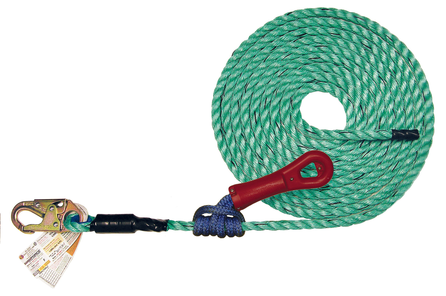 Super Anchor 25' Maxima Lifeline with Snaphook and Super Grab 4086-25SG