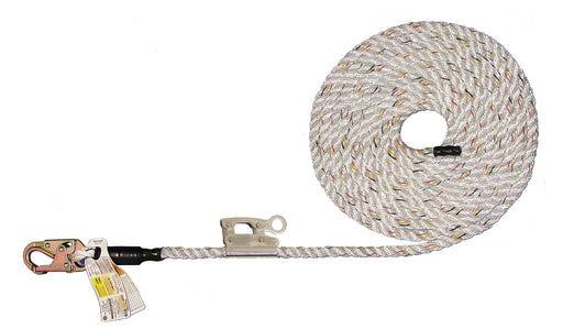 Super Anchor 50' Value 3 Strand Lifeline with Snaphook & Mechanical Rope Grab 4023-50M