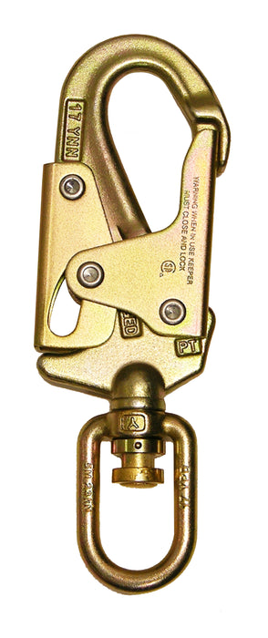 Super Anchor Swivel Snaphook with Fall Indicator and 3,600 pound Gate Strength 5009Z