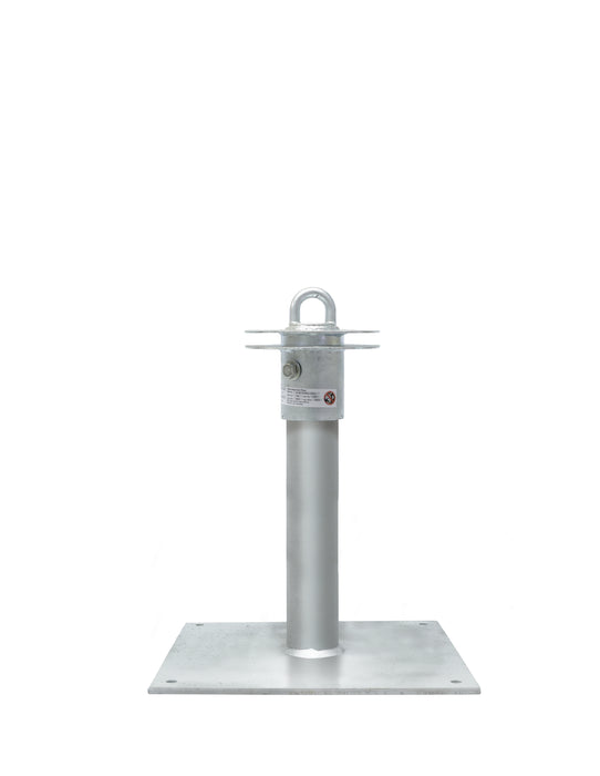 Super Anchor CRA 18" Riser & 4-Way top with 16x16 Base Plate.  Schedule 40, 3" OD, HDG 1033-4G