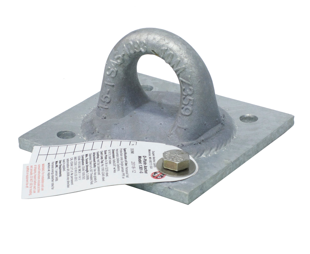 Super Anchor D-Plate Facade Access Anchor with 6