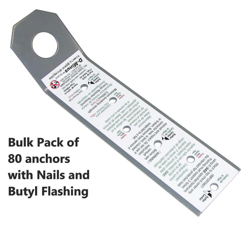 Super Anchor Safety D-Minus Anchor Point Bulk Kit 1075BK - 80-pack